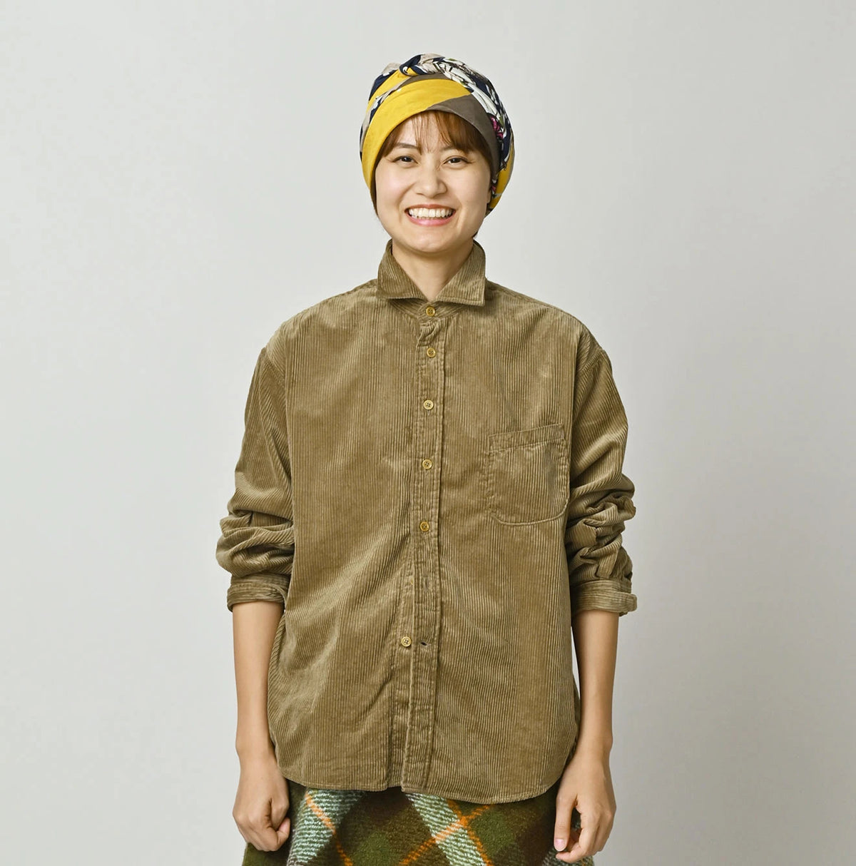 45R Kutekute Corduroy 908 Wide Collar Shirt
