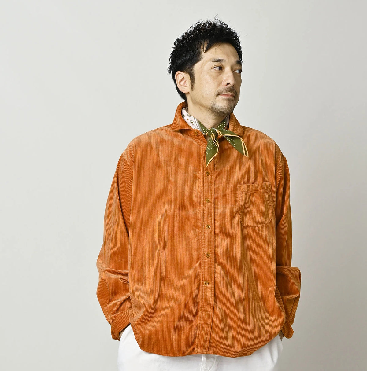 45R Kutekute Corduroy 908 Wide Collar Shirt - Image 11