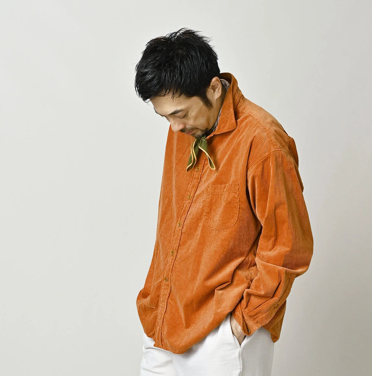 45R Kutekute Corduroy 908 Wide Collar Shirt