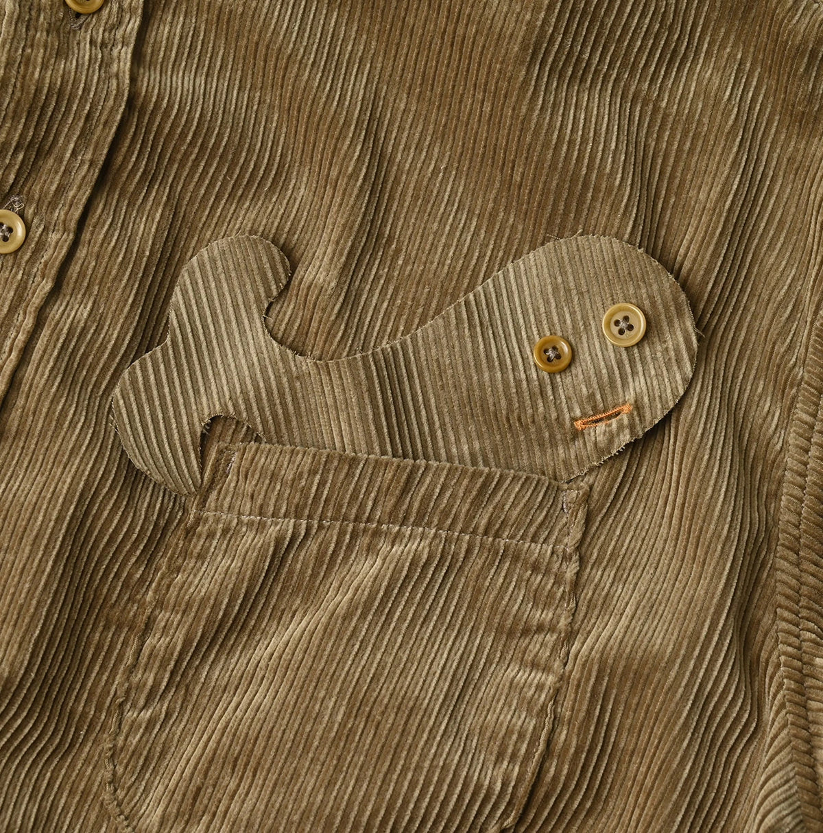 45R Kutekute Corduroy 908 Wide Collar Shirt