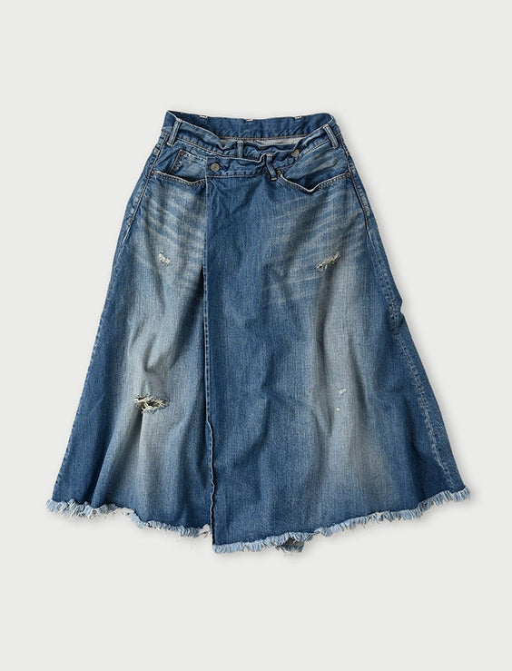 Rye Mugi Denim Crossover Skirt Sei