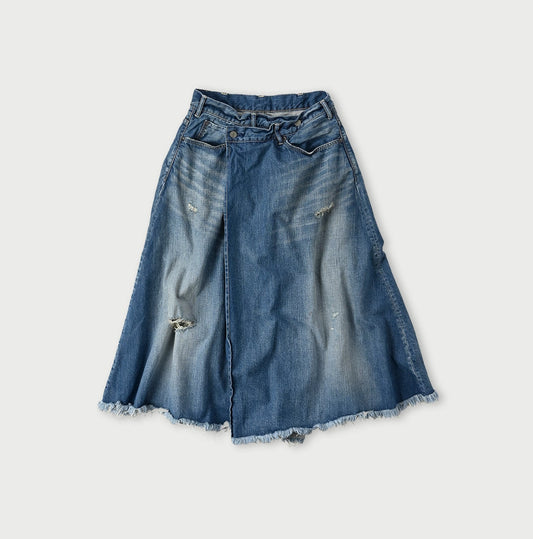 45R Rye Mugi Denim Crossover Skirt Sei