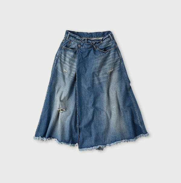 Rye Mugi Denim Crossover Skirt Sei (Size 2) - 45R by 45rpm studio