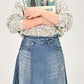 45R Rye Mugi Denim Crossover Skirt Sei