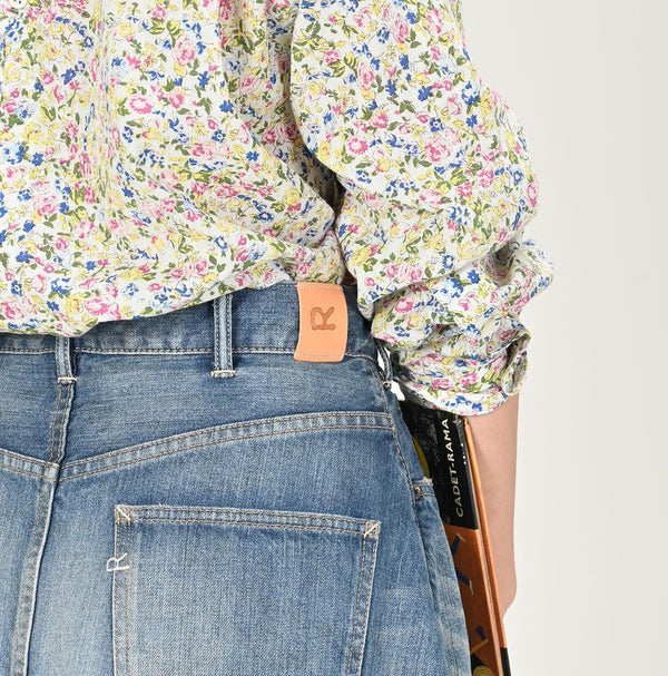 Rye Mugi Denim Crossover Skirt Sei (Size 2) - 45R by 45rpm studio