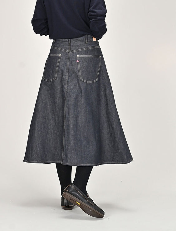 Rye Mugi Denim Crossover Skirt Raw