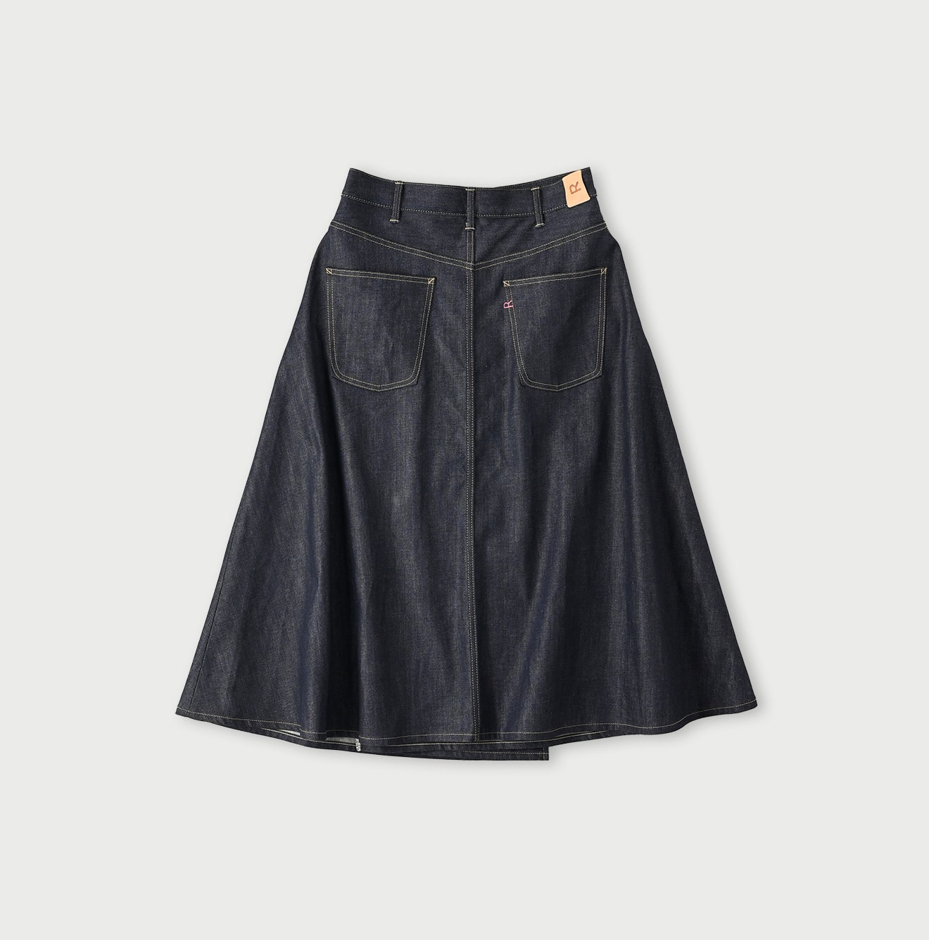 45R Rye Mugi Denim Crossover Skirt Raw