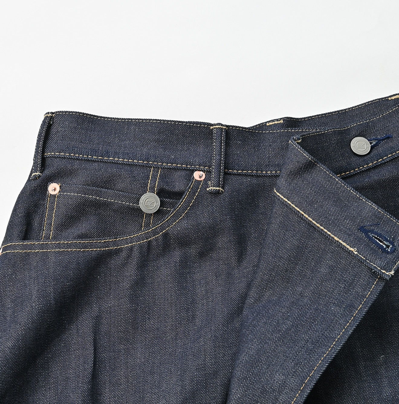 45R Rye Mugi Denim Crossover Skirt Raw