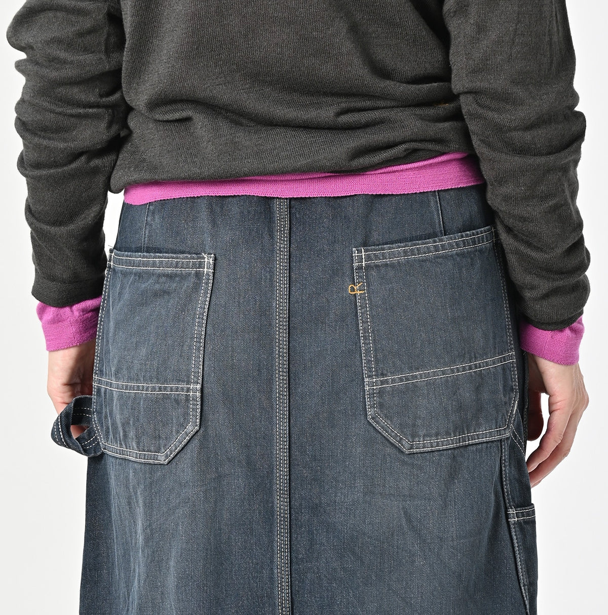 Tweed Denim Painter Skirt Zyu