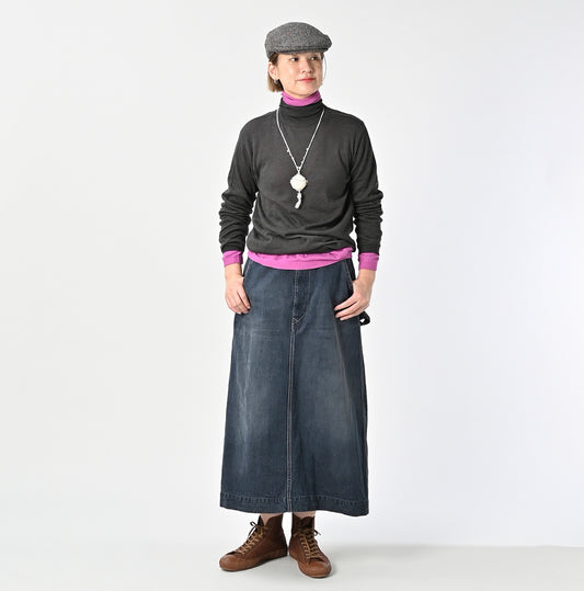 Tweed Denim Painter Skirt Zyu