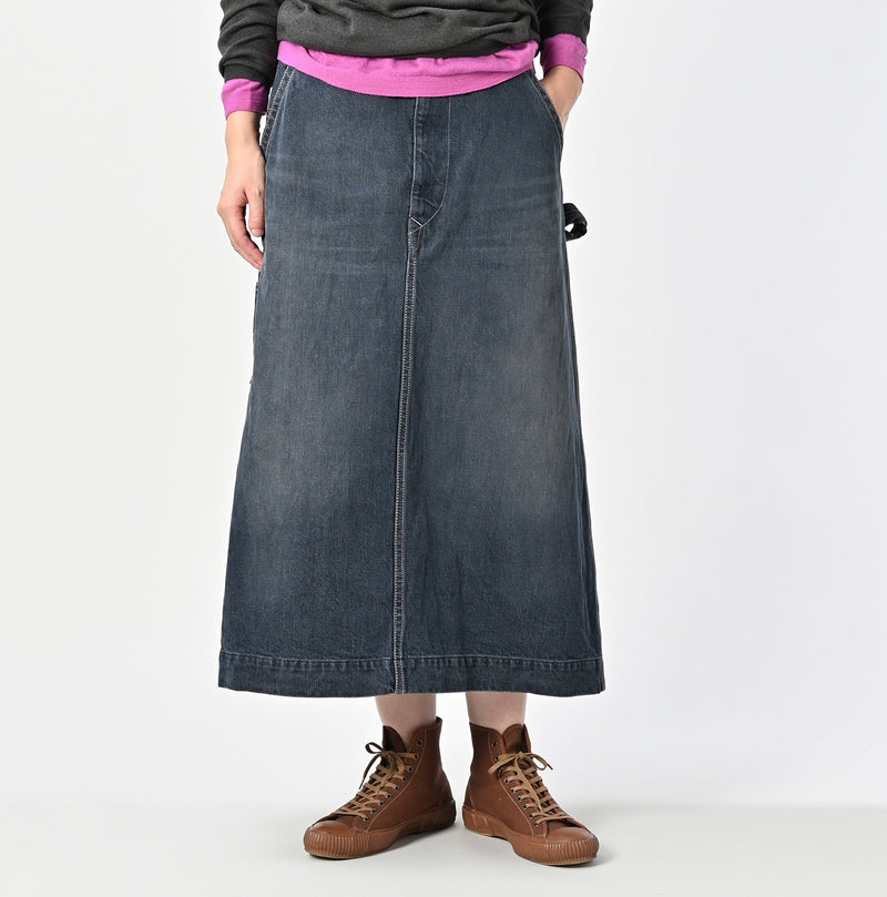 Tweed Denim Painter Skirt Zyu