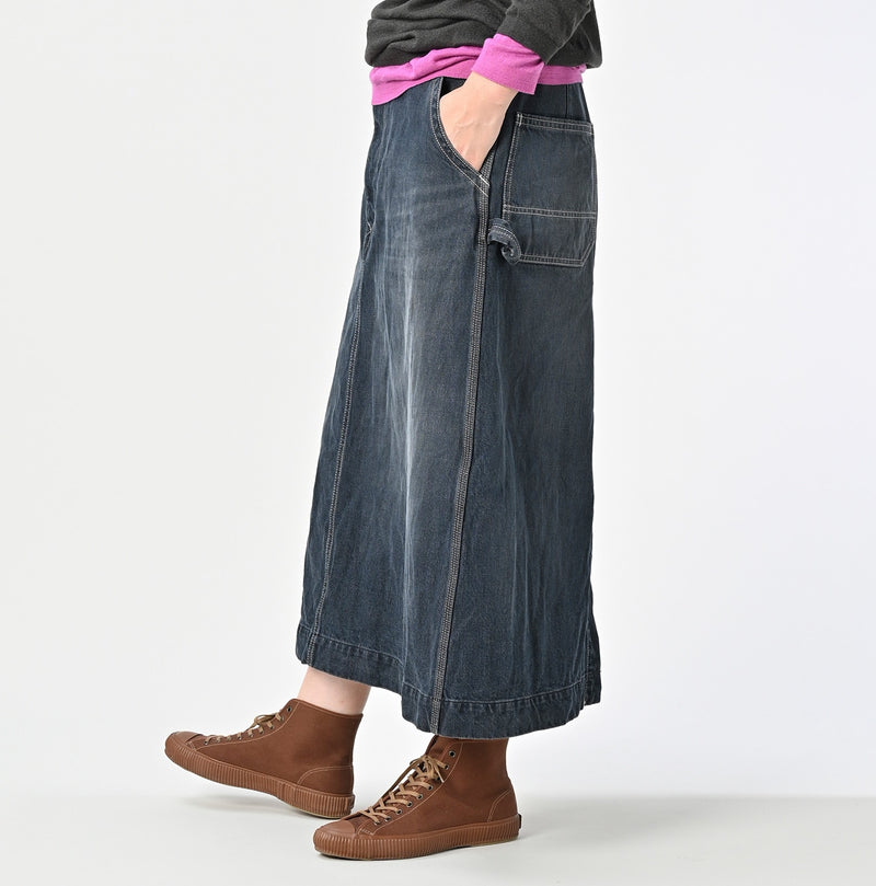 Tweed Denim Painter Skirt Zyu