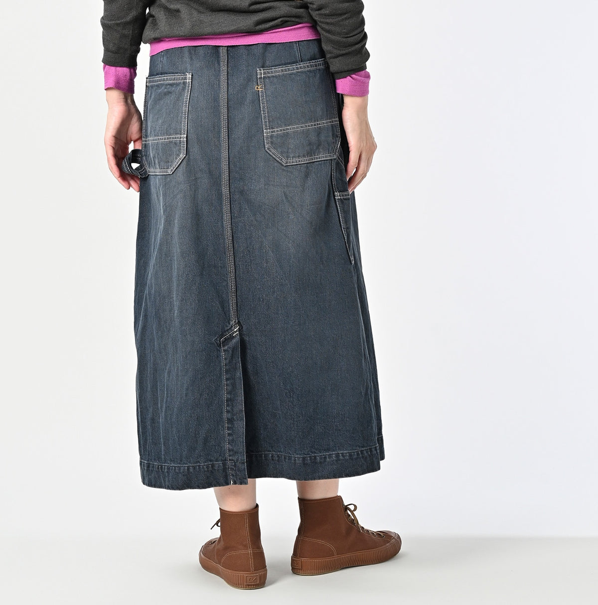Tweed Denim Painter Skirt Zyu