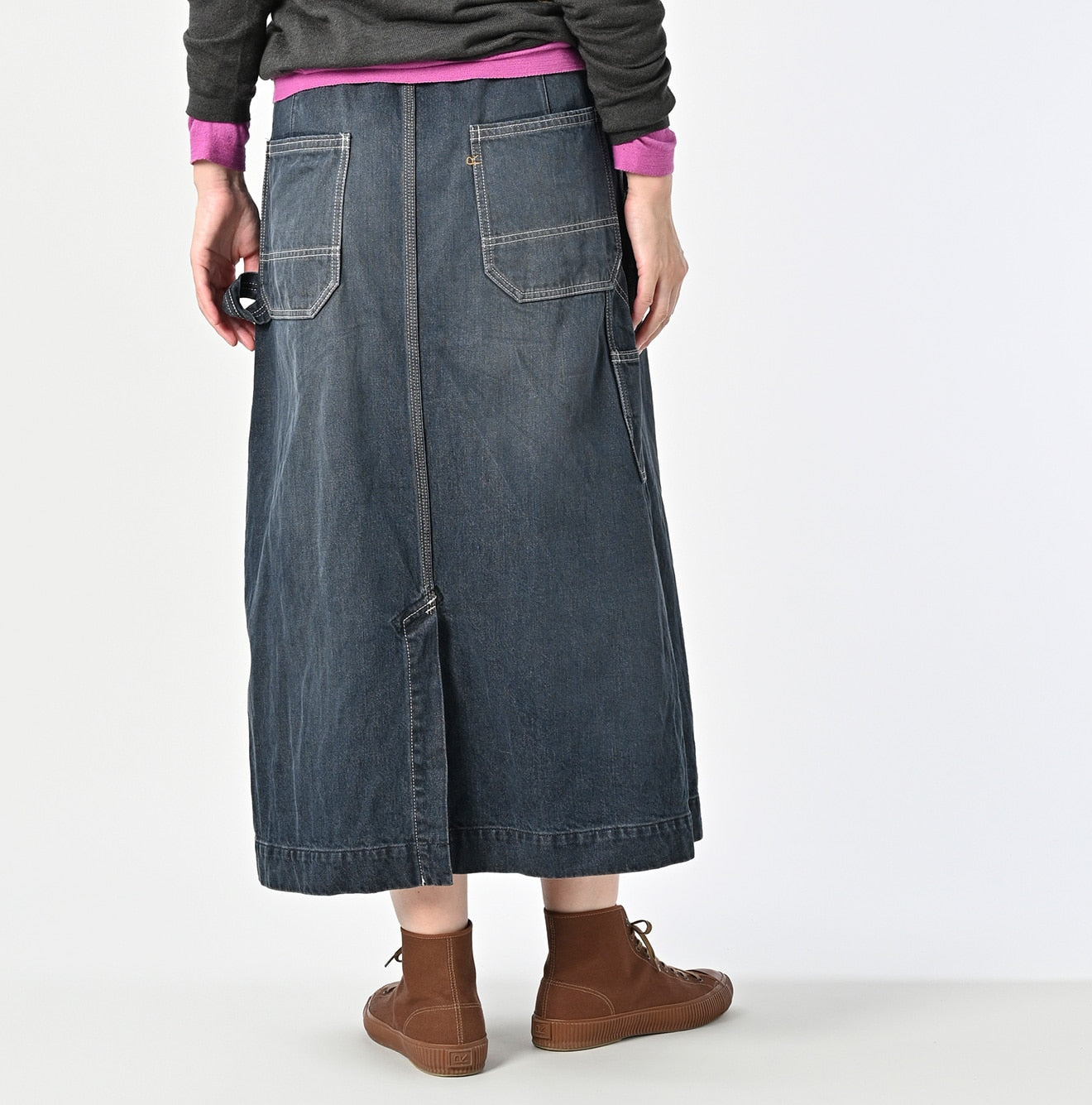 Tweed Denim Painter Skirt Zyu
