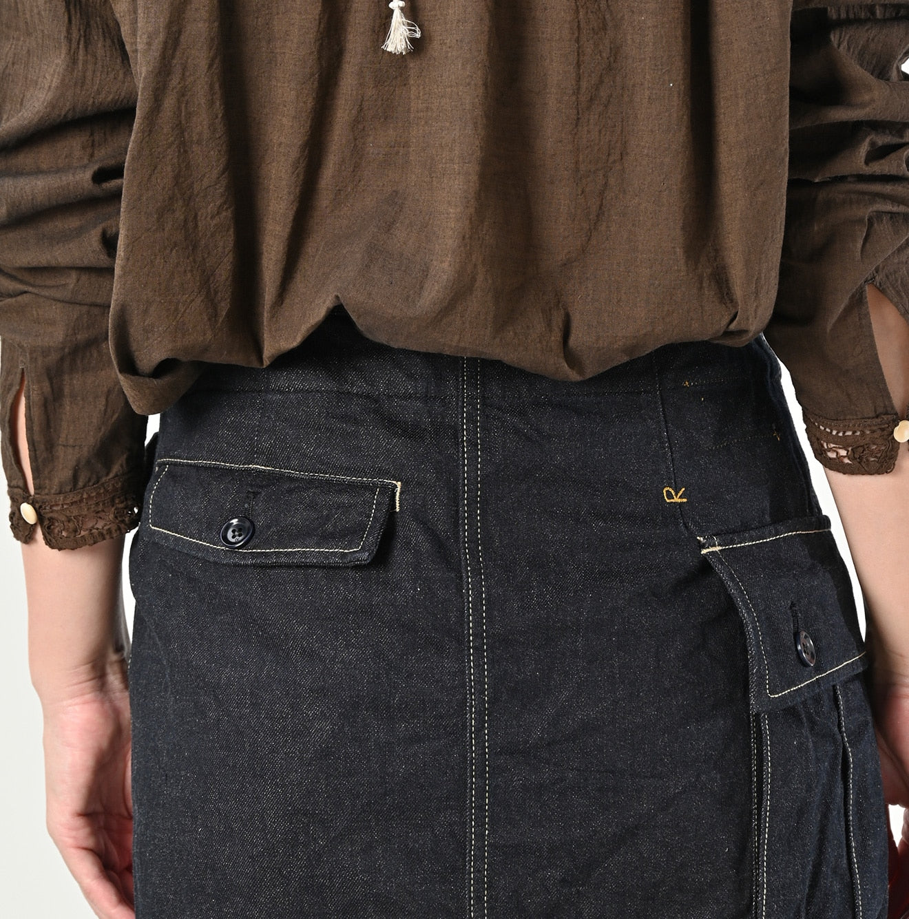 Tweed Denim Mini Tablier Nou