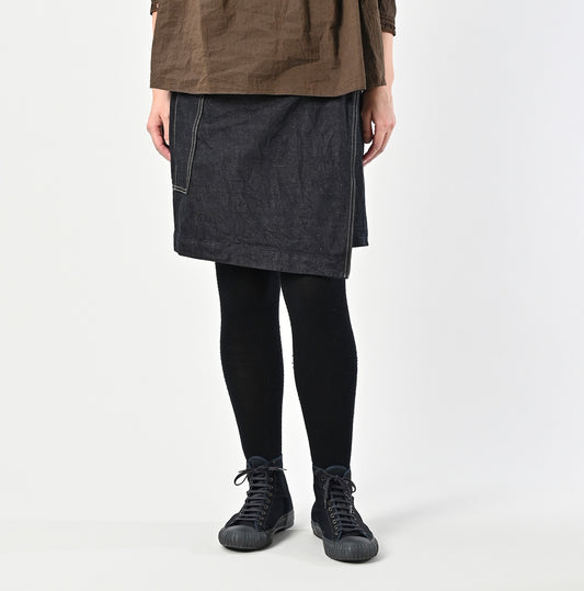 Tweed Denim Mini Tablier Nou