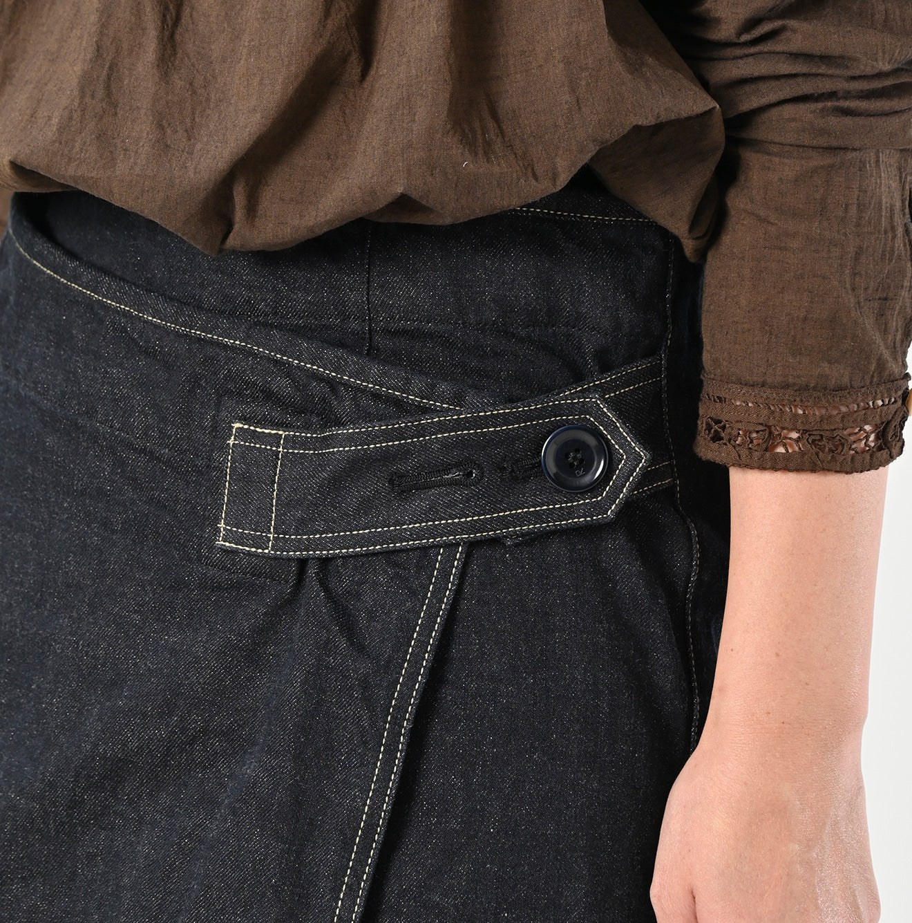 Tweed Denim Mini Tablier Nou