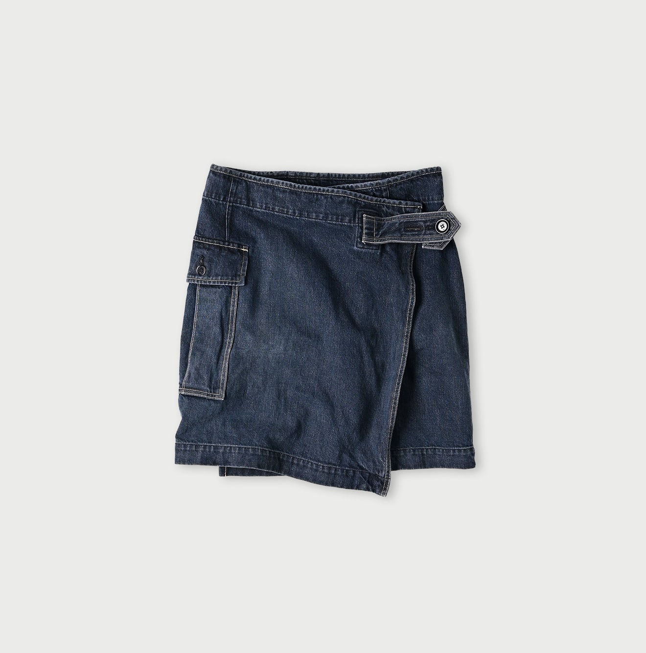 Tweed Denim Mini Tablier Zyu