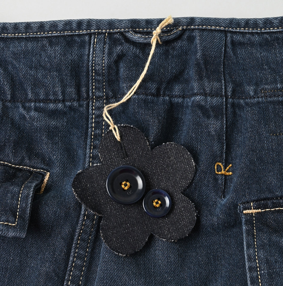 Tweed Denim Mini Tablier Zyu