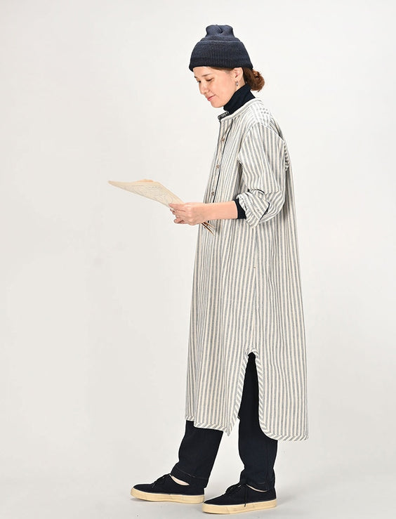 Dungaree Stripe Pajama Dress