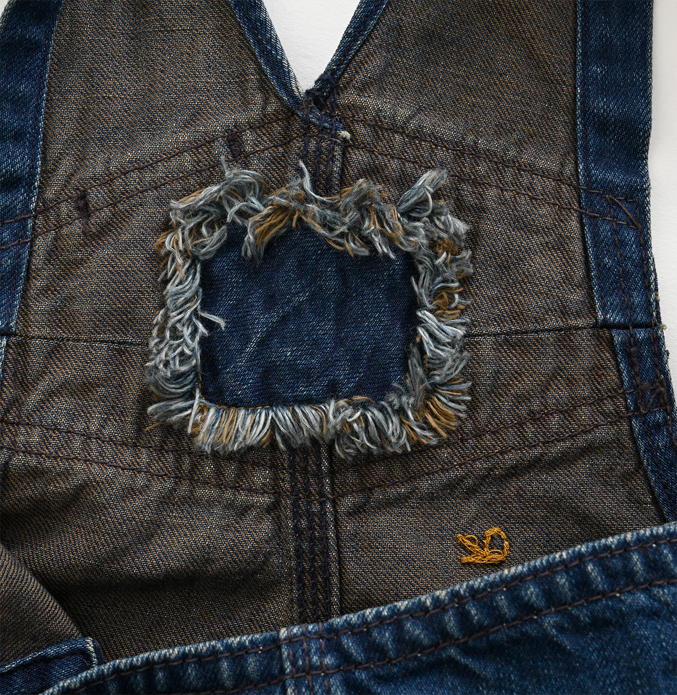 Mont Brown Denim 908 Overall Distressed