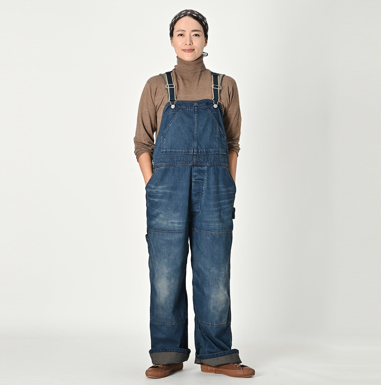 Mont Brown Denim 908 Overall Distressed