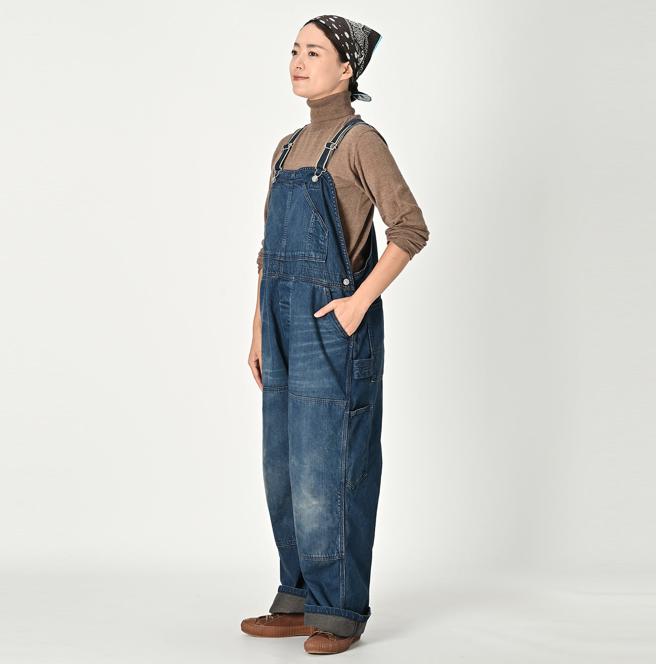 Mont Brown Denim 908 Overall Distressed