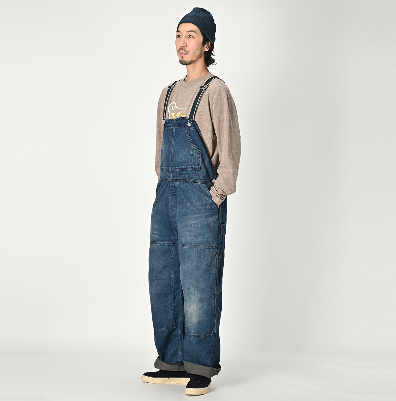 Mont Brown Denim 908 Overall Distressed