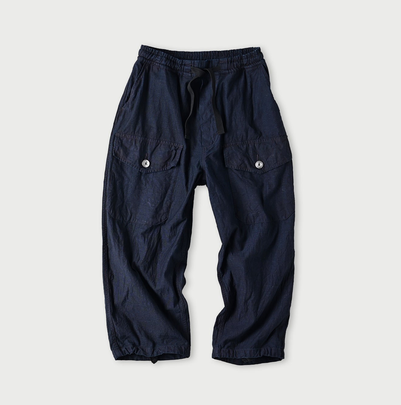 45R Indigo Backsatin 908 Tent Pants