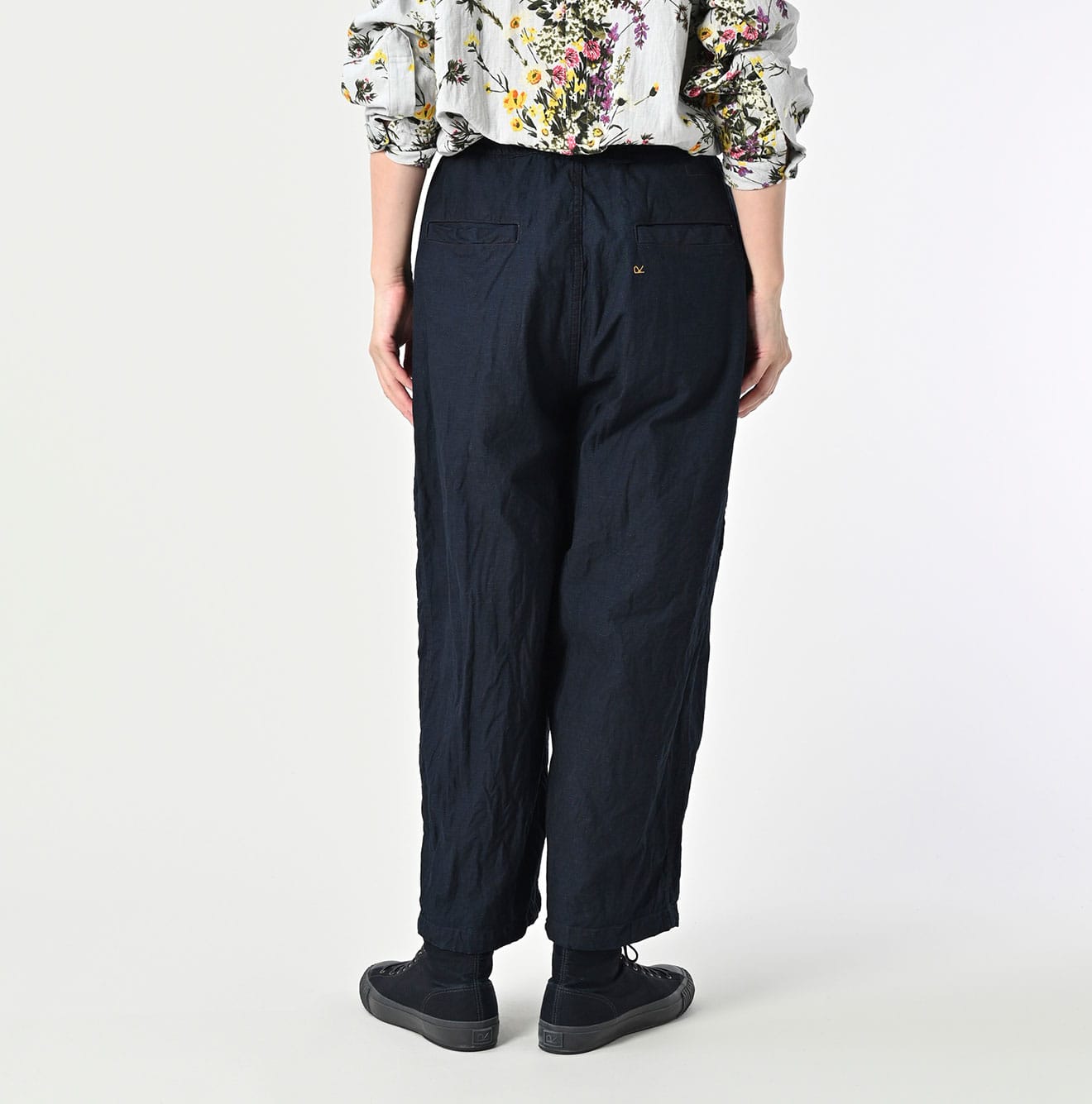 45r 撚杢平　908 テントパンツ(インディゴ) Indigo Backsatin 908 Tent Pants | 45R Official Online Store – 45R