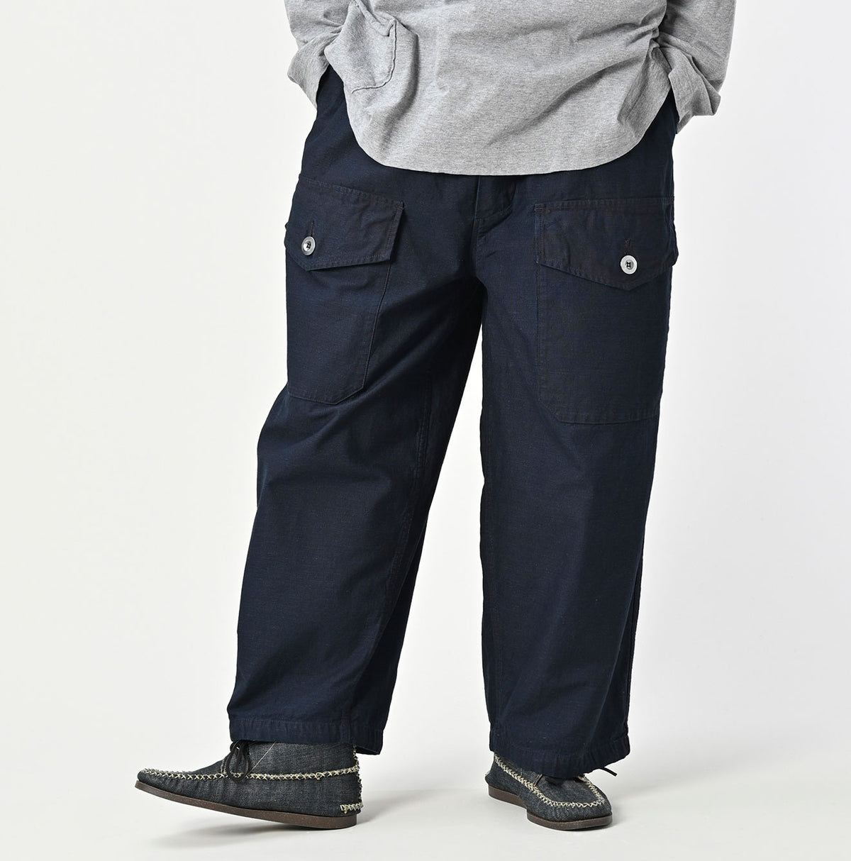 45R Indigo Backsatin 908 Tent Pants