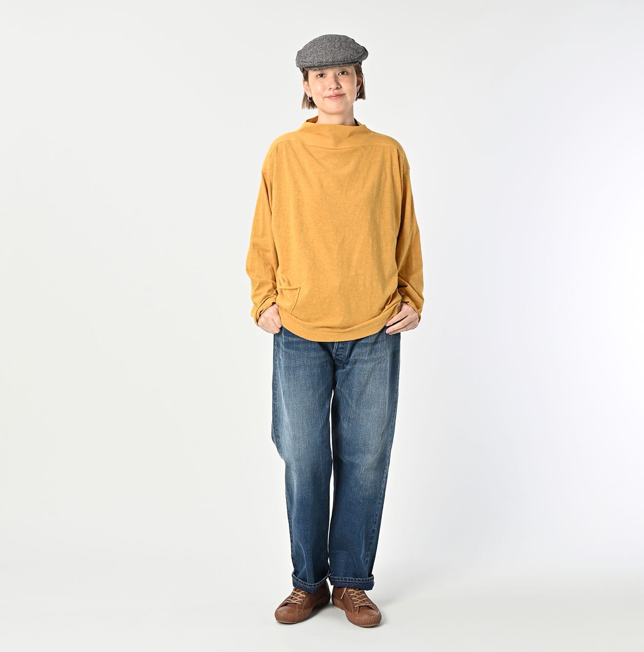 45R Botanical Dyed Tenjiku 908 Um Mock T-shirt