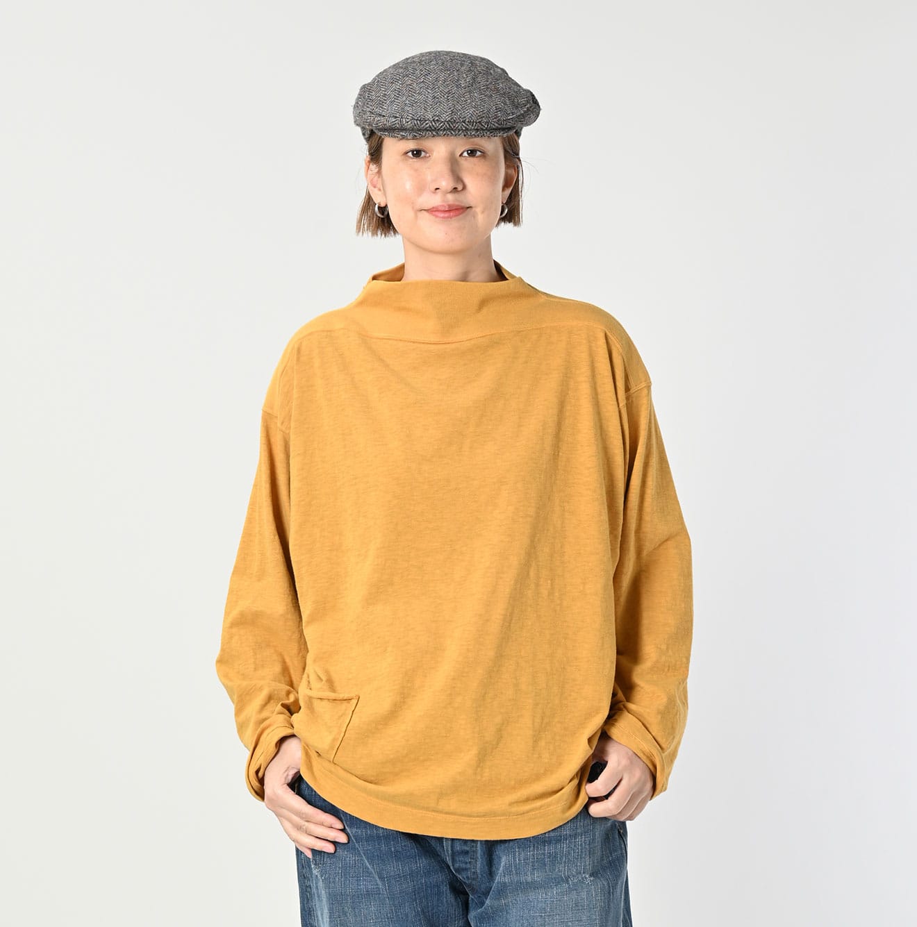 45R Botanical Dyed Tenjiku 908 Um Mock T-shirt