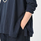 45R Yokk Neck Big Slit T-shirt