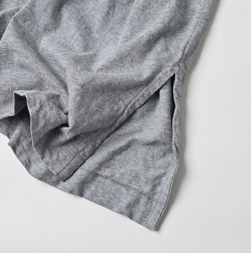 45R Yokk Neck Big Slit T-shirt (Top-dyed)