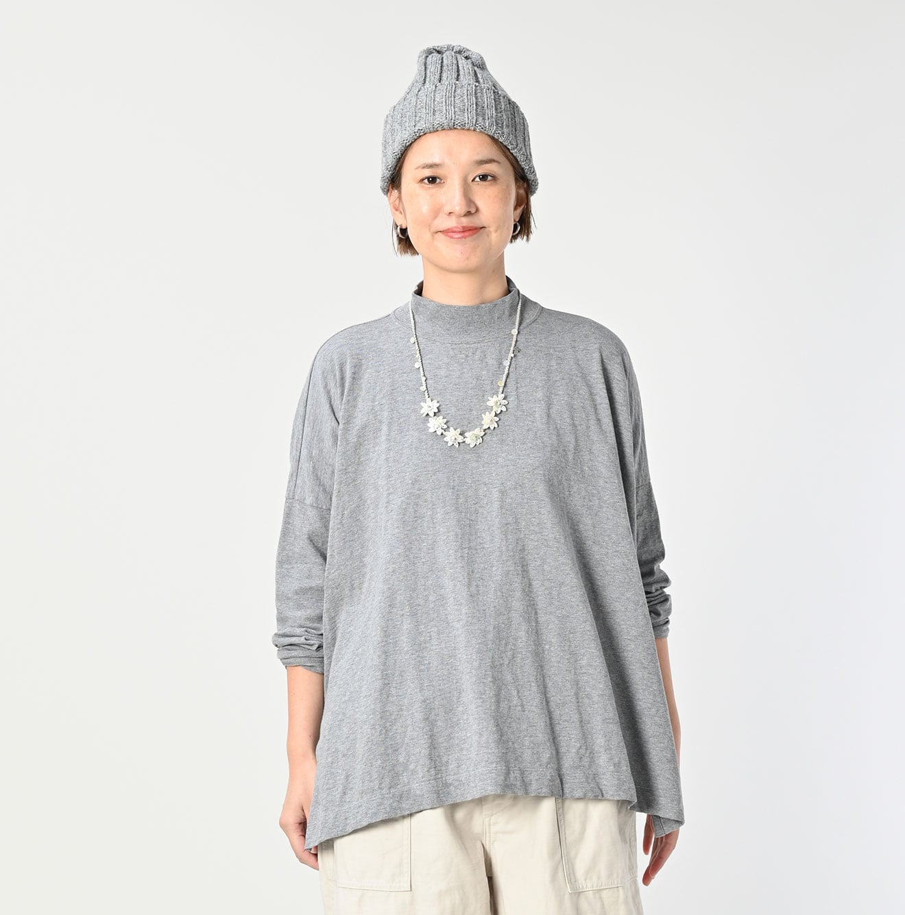 45R Yokk Neck Big Slit T-shirt (Top-dyed)