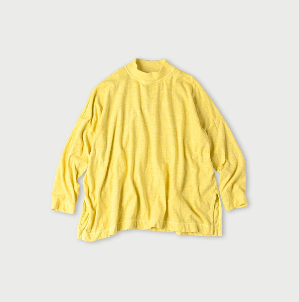 45R Botanical Dyed Yokk Neck Big Slit T-shirt