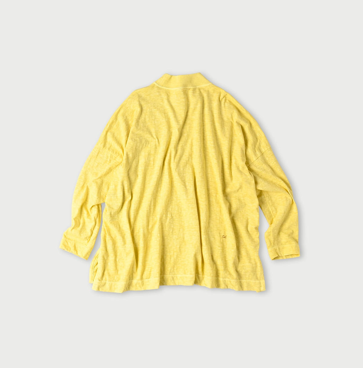 45R Botanical Dyed Yokk Neck Big Slit T-shirt