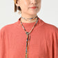 45R Botanical Dyed Yokk Neck Big Slit T-shirt