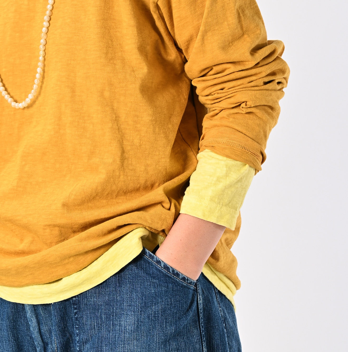45R Botanical Dyed Ocean 908 Long Sleeve T-shirt