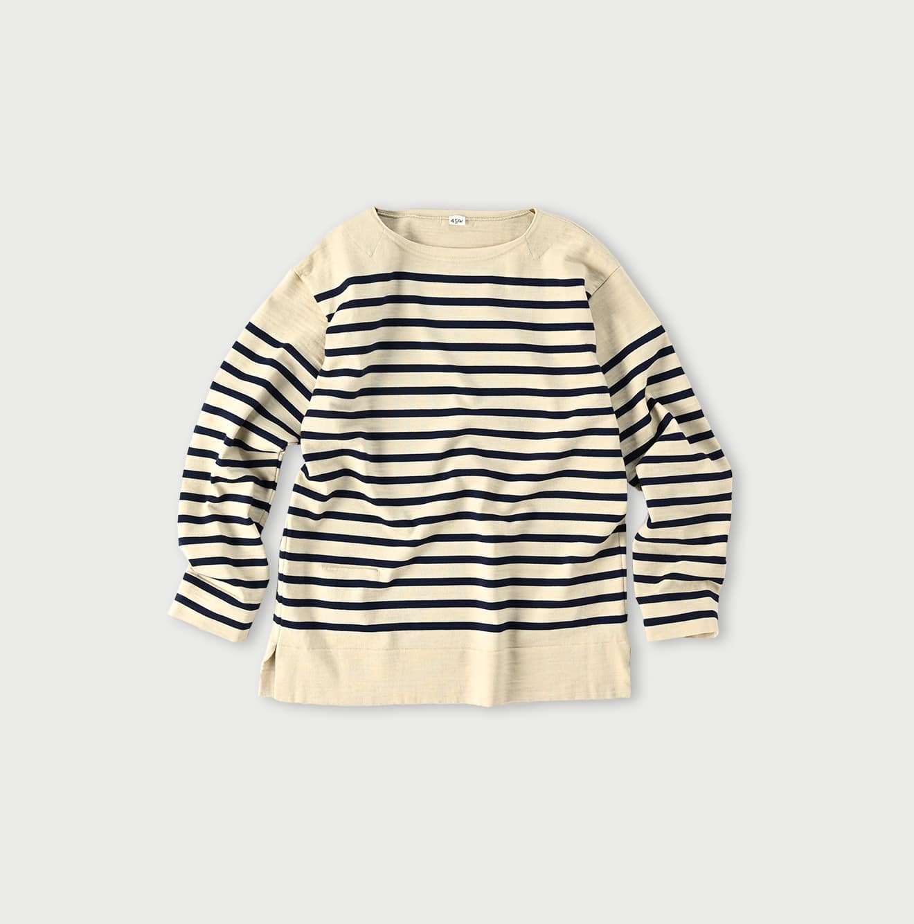 U.S. Wool Knit-sewn Basque Stripe T-shirt