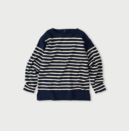 45R U.S. Wool Knit-sewn Basque Stripe T-shirt