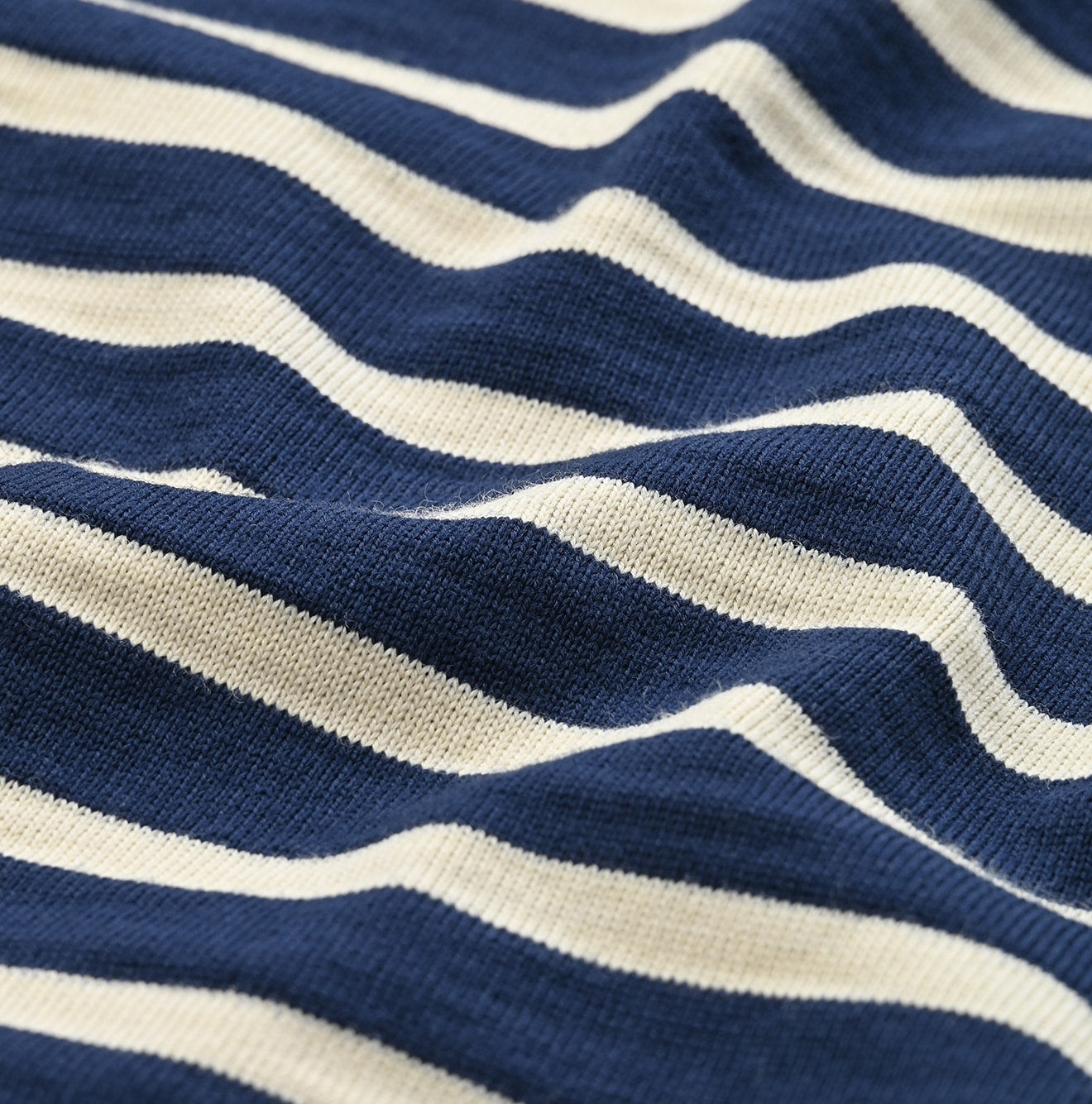 45R U.S. Wool Knit-sewn Basque Stripe T-shirt