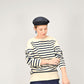 45R U.S. Wool Knit-sewn Basque Stripe T-shirt