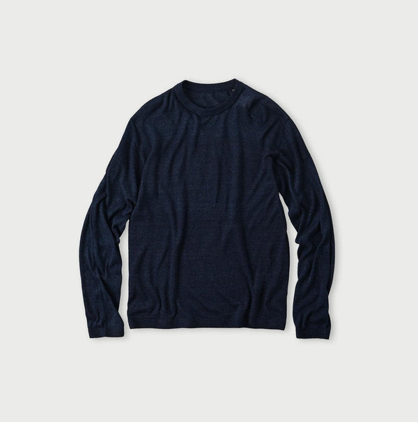 Indigo Super Gauze Wholegarment 908 Crewneck - 45R by 45rpm studio