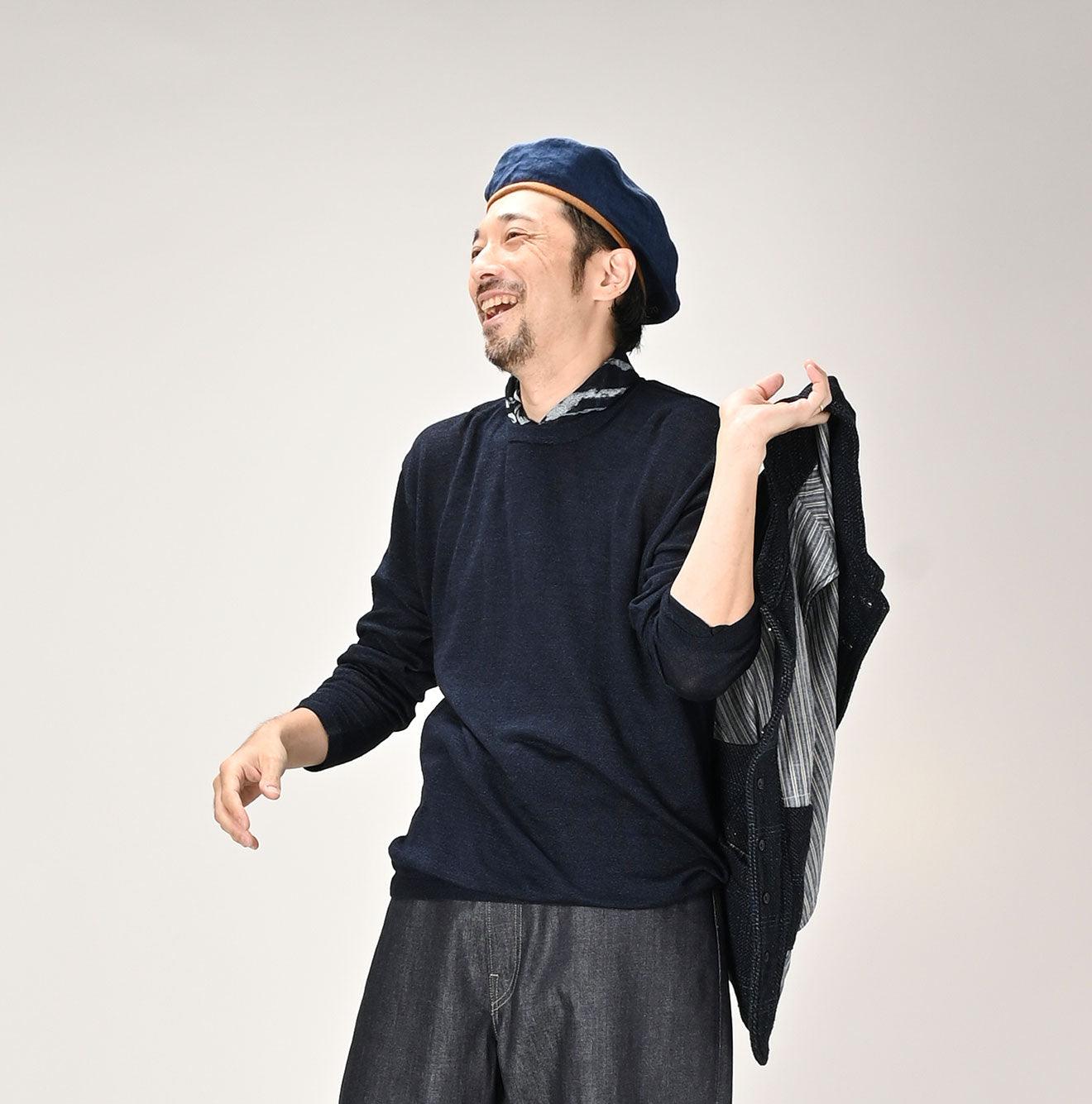Indigo Super Gauze Wholegarment 908 Crewneck - 45R by 45rpm studio - Image 3
