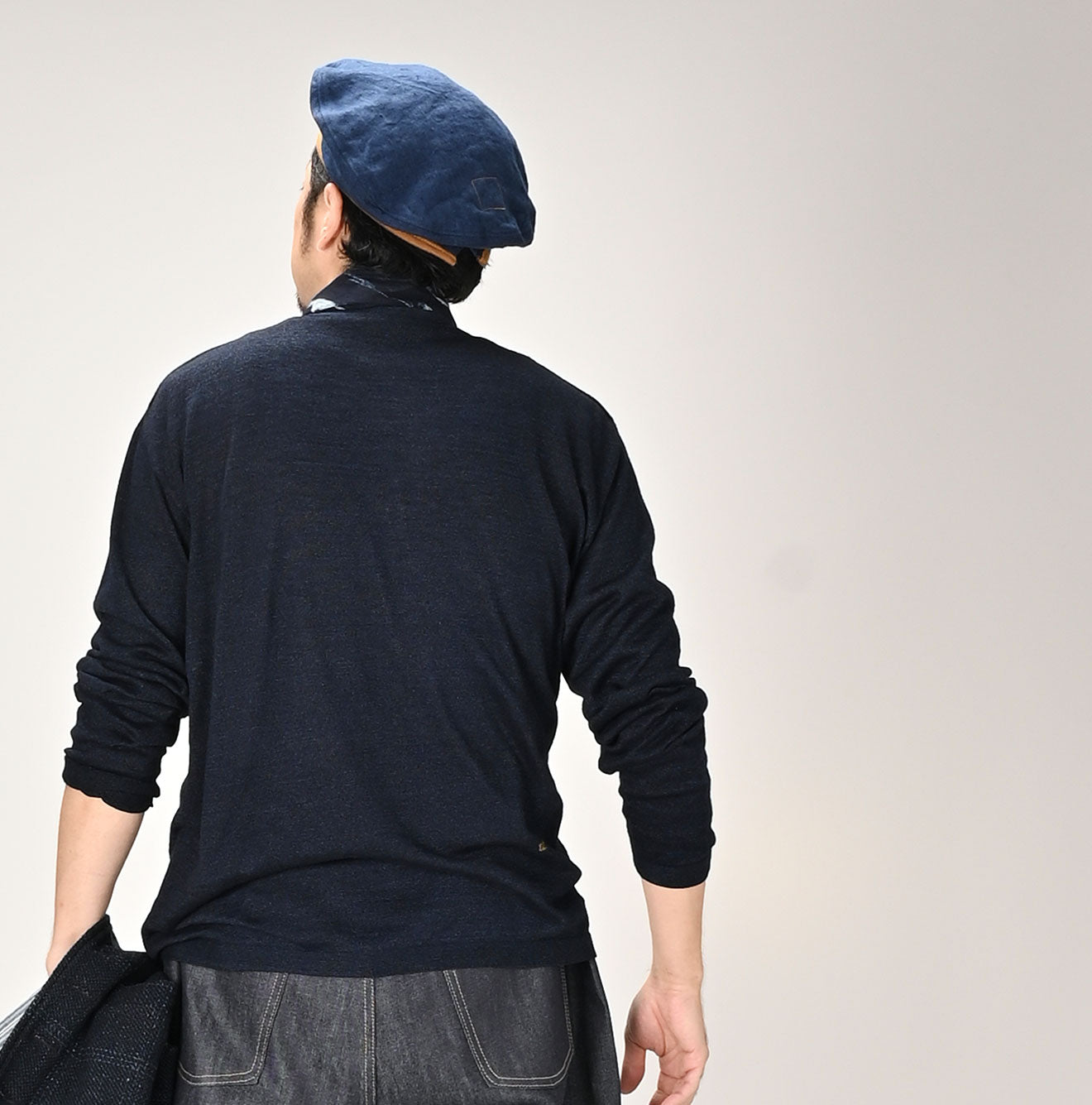 45R Indigo Super Gauze Wholegarment 908 Crewneck