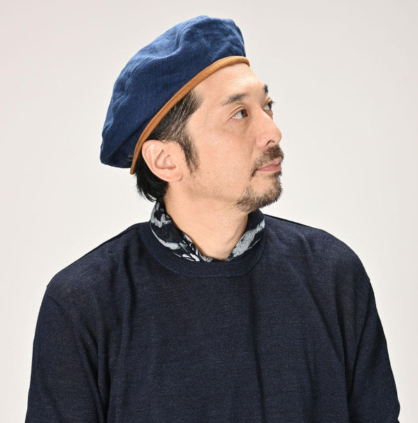 Indigo Super Gauze Wholegarment 908 Crewneck - 45R by 45rpm studio