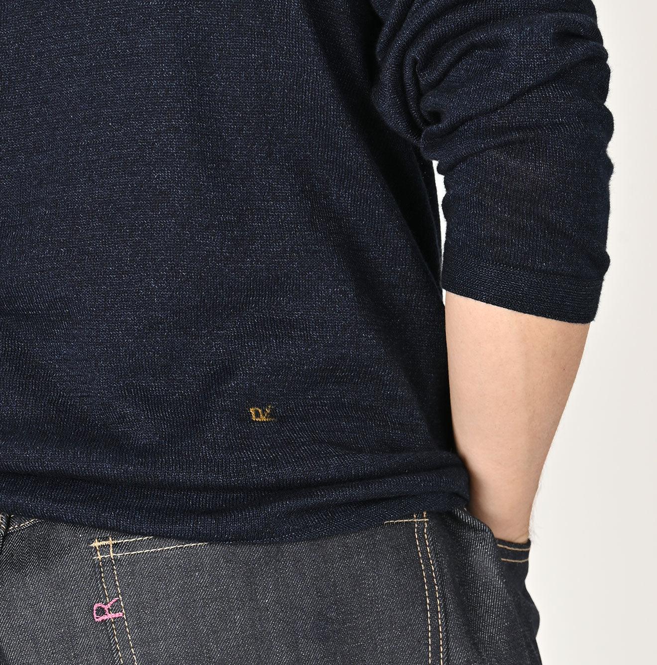 Indigo Super Gauze Wholegarment 908 Crewneck - 45R by 45rpm studio