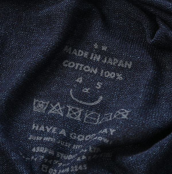 Indigo Super Gauze Wholegarment 908 Crewneck - 45R by 45rpm studio
